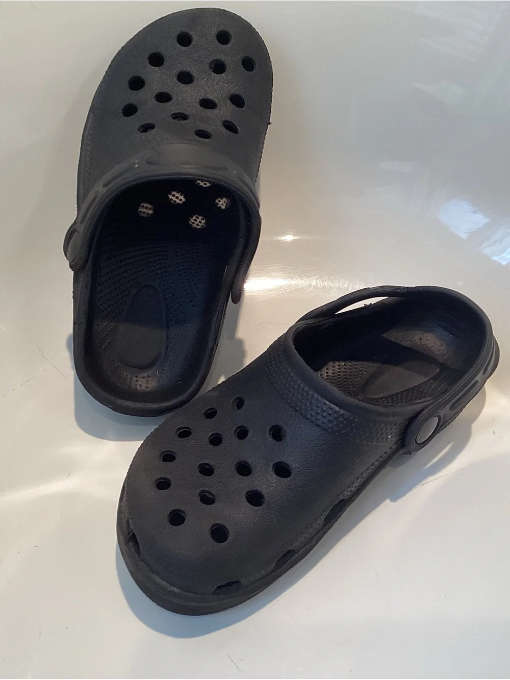 Kids Black Slip-On Comfort Clogs with Heel Strap